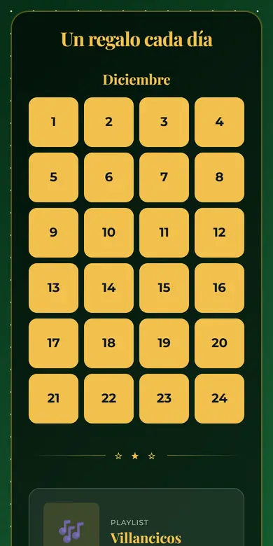 Vista de la plantilla Calendario de adviento
