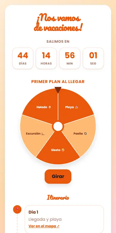 Vista de la plantilla Cuenta atrás para las vacaciones