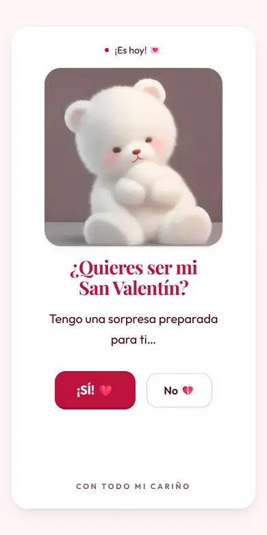 Vista de la plantilla San Valentín clásico